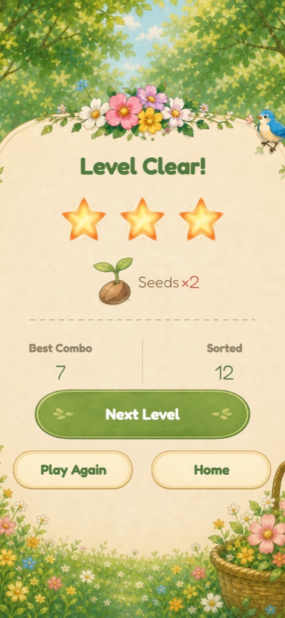 Petal Grove level clear screenshot